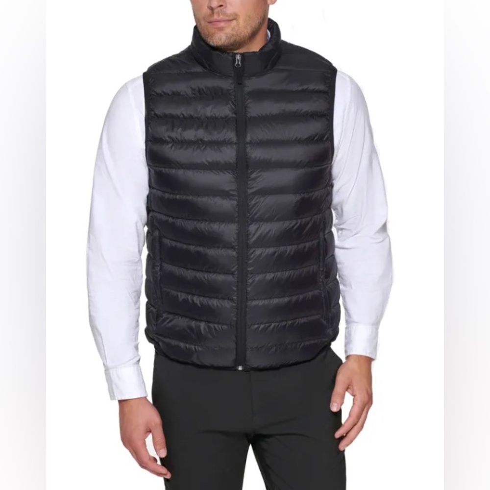 Club Room Men Lightweight Super Warm Quilted Packable Puffer Black Vest XXL NWT